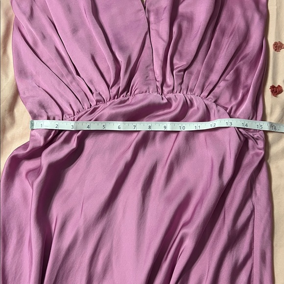 NWT Banana Republic Jessie Satin Maxi Dress Orchid Pink Large Tall Romantic - Picture 5 of 15